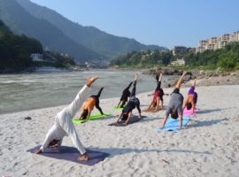 Ashtanga Yoga Session on Bank of River Ganga