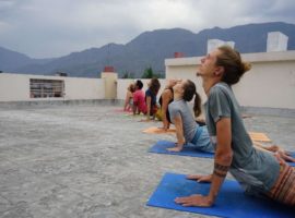 Ashtanga Yoga Session on Roof – IYMS Rishikesh